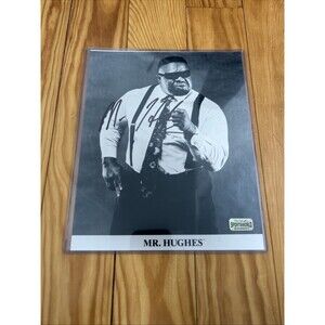 MR HUGHES OFFICIAL 8X10 PROMO PHOTO RARE COA WWE WWF WCW ECW AWA Wrestling